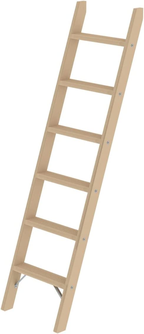 Stufen-Anlegeleiter Holz ohne Traverse, 8 Stufen