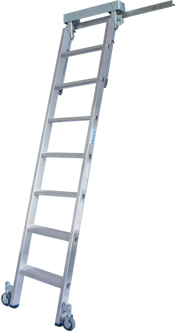 Stufen-Regalleiter für T-Schienenanlage, 7 Stufen Stufen-RegalLeiter für T-Schienenanlage, 7 Stufen