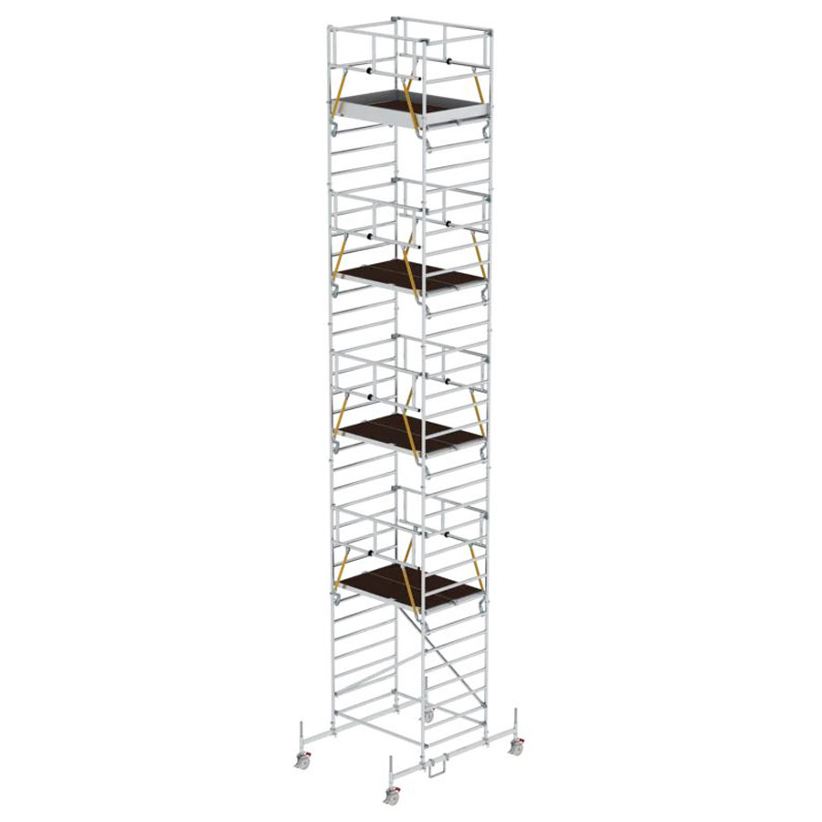 Rollgerüst SG mit Fahrbalken und Doppel-Plattform 1,80 x 1,35 m, Arbeitshöhe 5,07 m Rollgerüst SG mit Fahrbalken und Doppel-Plattform 1,80 x 1,35 m, Arbeitshöhe 5,07 m