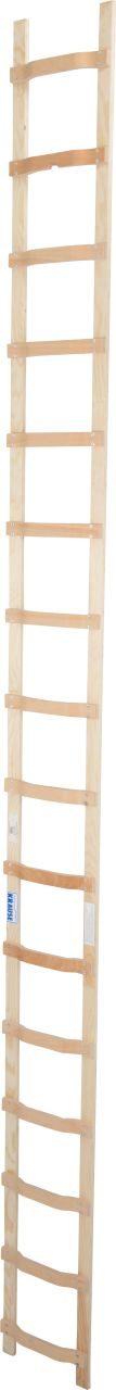 Dachleiter aus Holz, 16 Stufen DachLeiter mit 8 Sprossen aus Holz