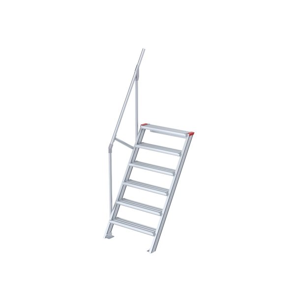 Treppe, 60° Steigwinkel, 1000 mm Stufenbreite, Alu gerieft, 5 Stufen Treppe, 60° Steigwinkel, 1000 mm Stufenbreite, Alu gerieft, 5 Stufen