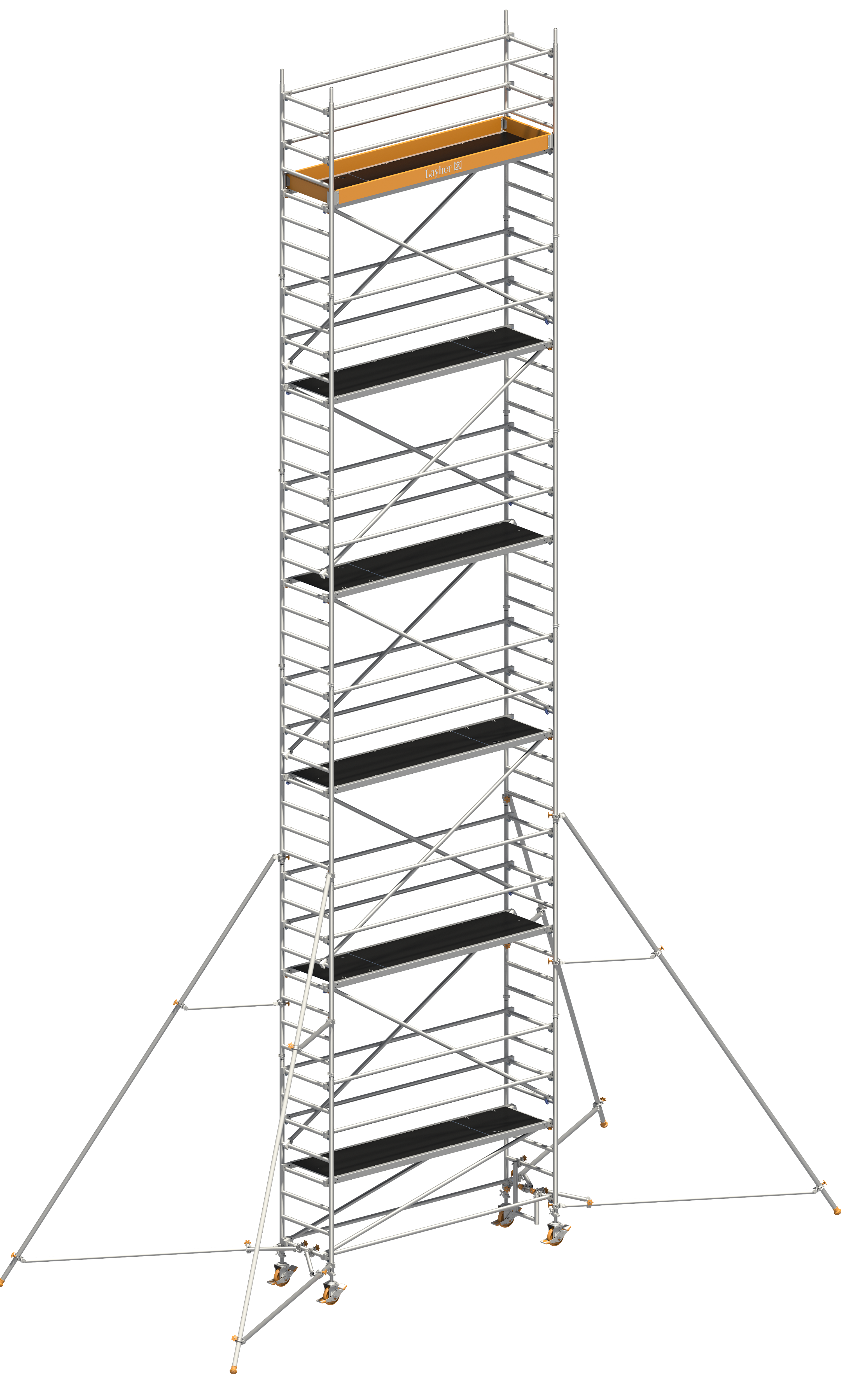 Uni Standard P2 mit Gerüststütze 5 m, AH 13,20 m Uni Standard P2, mit Gerüststütze 5 m, Arbeitshöhe 8,20 m