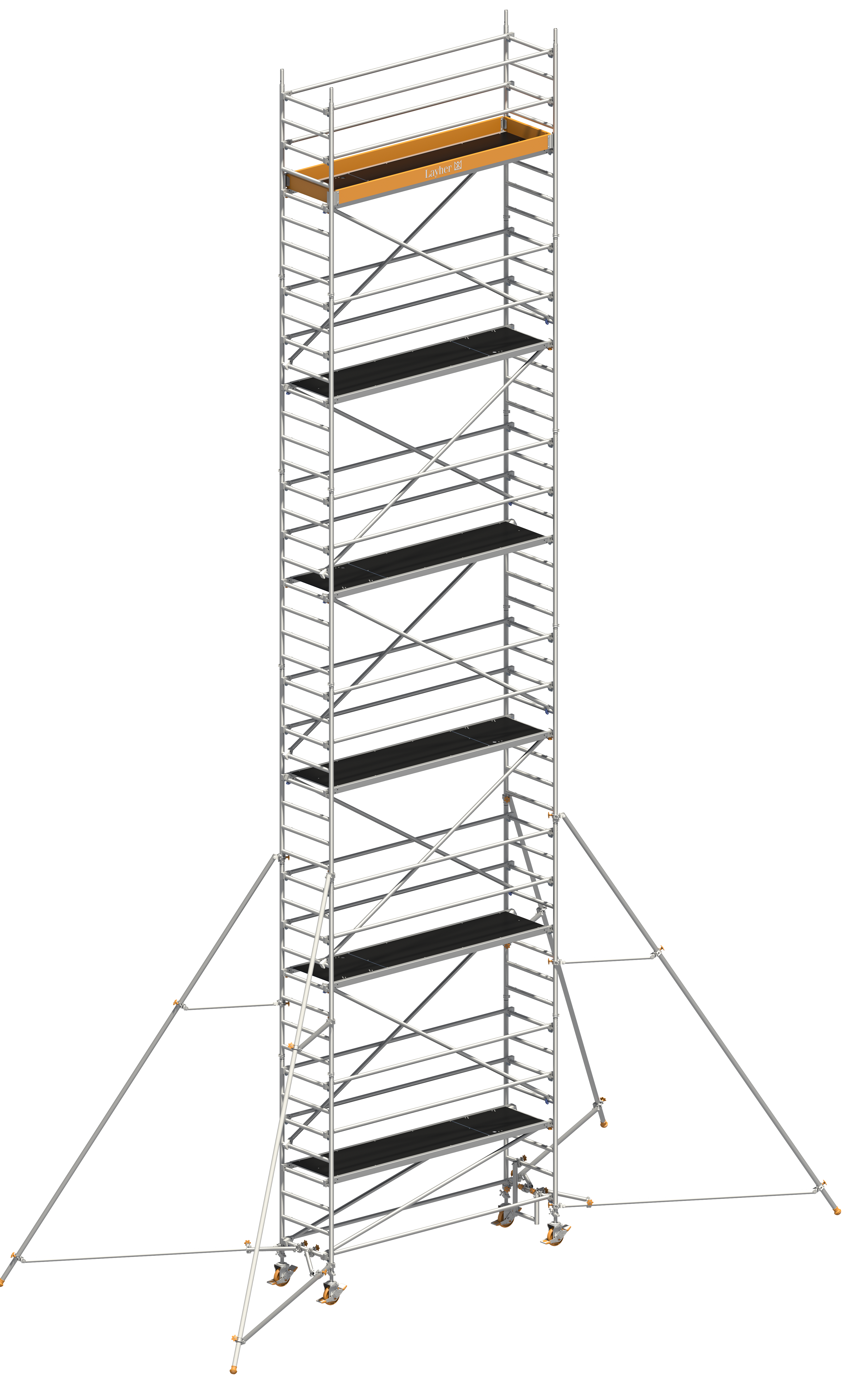 Uni Standard P2 mit Gerüststütze 5 m, Arbeitshöhe 13,20 m