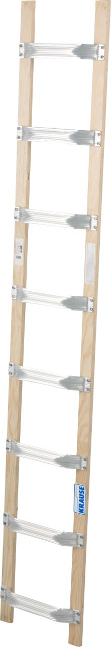 Dachleiter aus Alu und Holz, 8 Stufen DachLeiter mit 8 Sprossen aus Alu und Holz