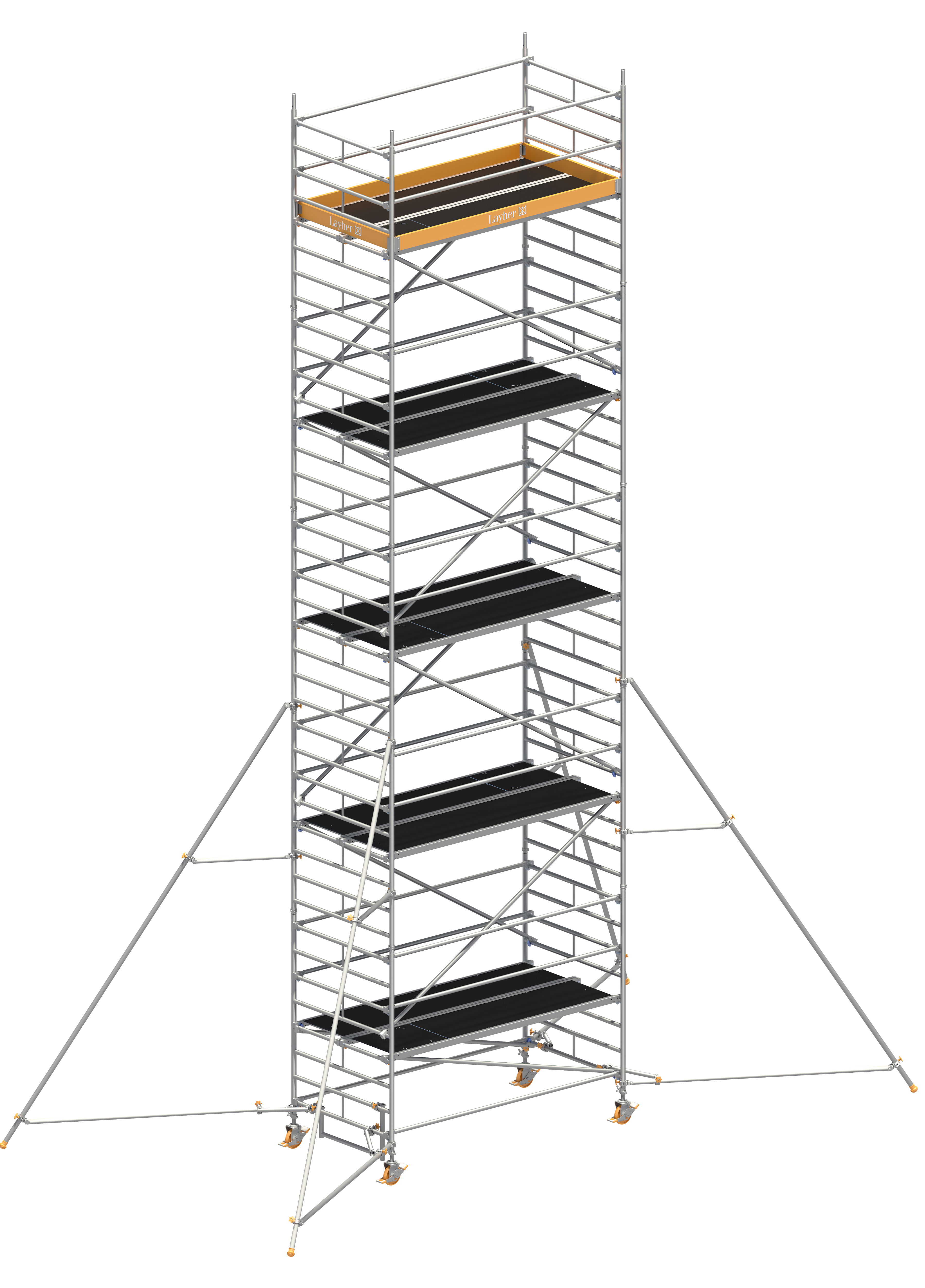 Uni Breit P2 mit Gerüststütze 5 m, Standhöhe 6,20 m