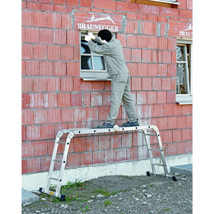 Multitec M, Gebördelte Vielzweckleiter Multitec M, Gebördelte Vielzweckleiter 4-teilig, 4x3 Sprossen