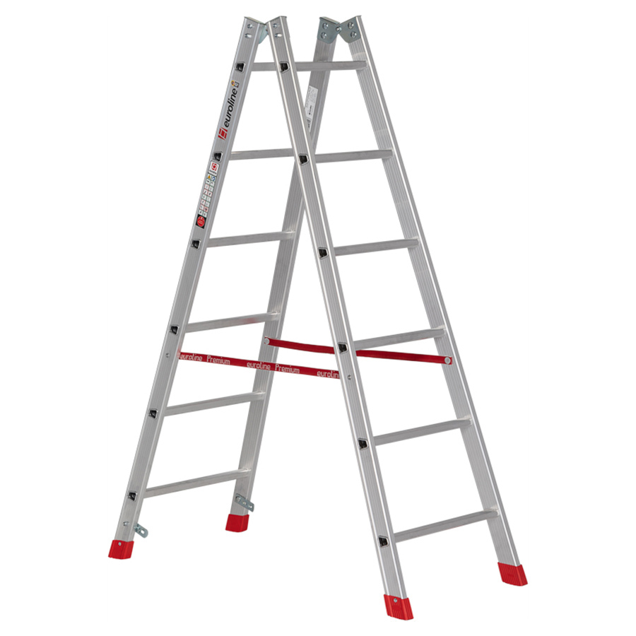 PREMIUM line Alu-Sprossenstehleiter, 2 x 4 Sprossen