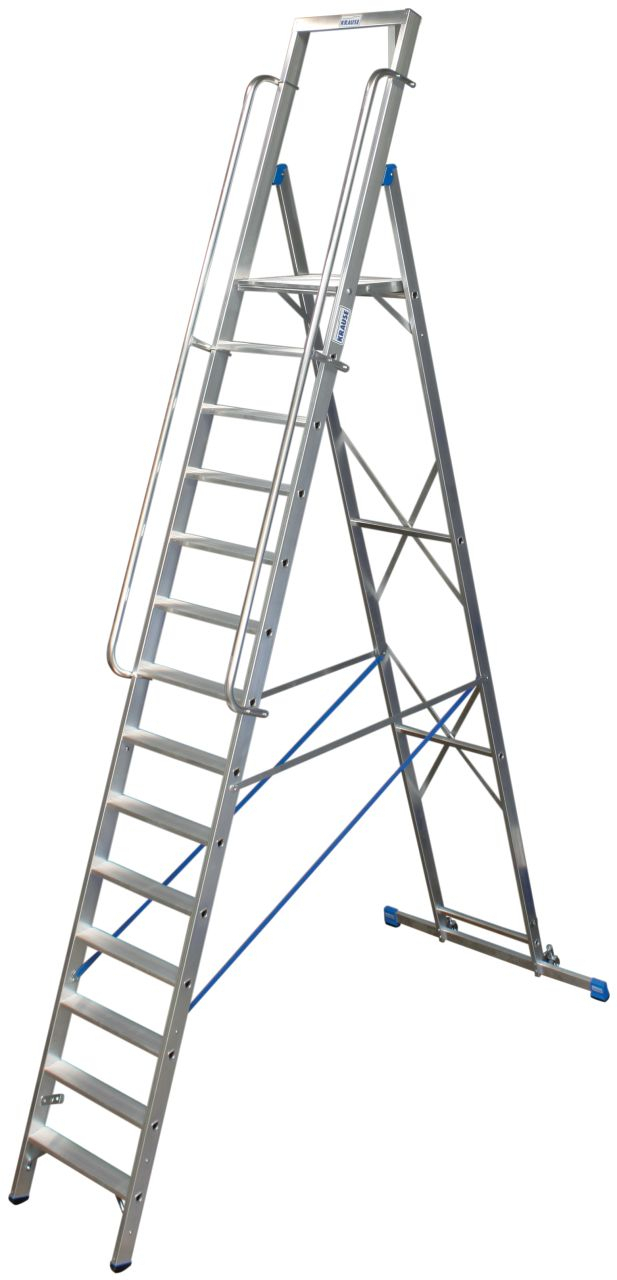 STABILO Stufen-Stehleiter mit großer Standplattform 4 Stufen