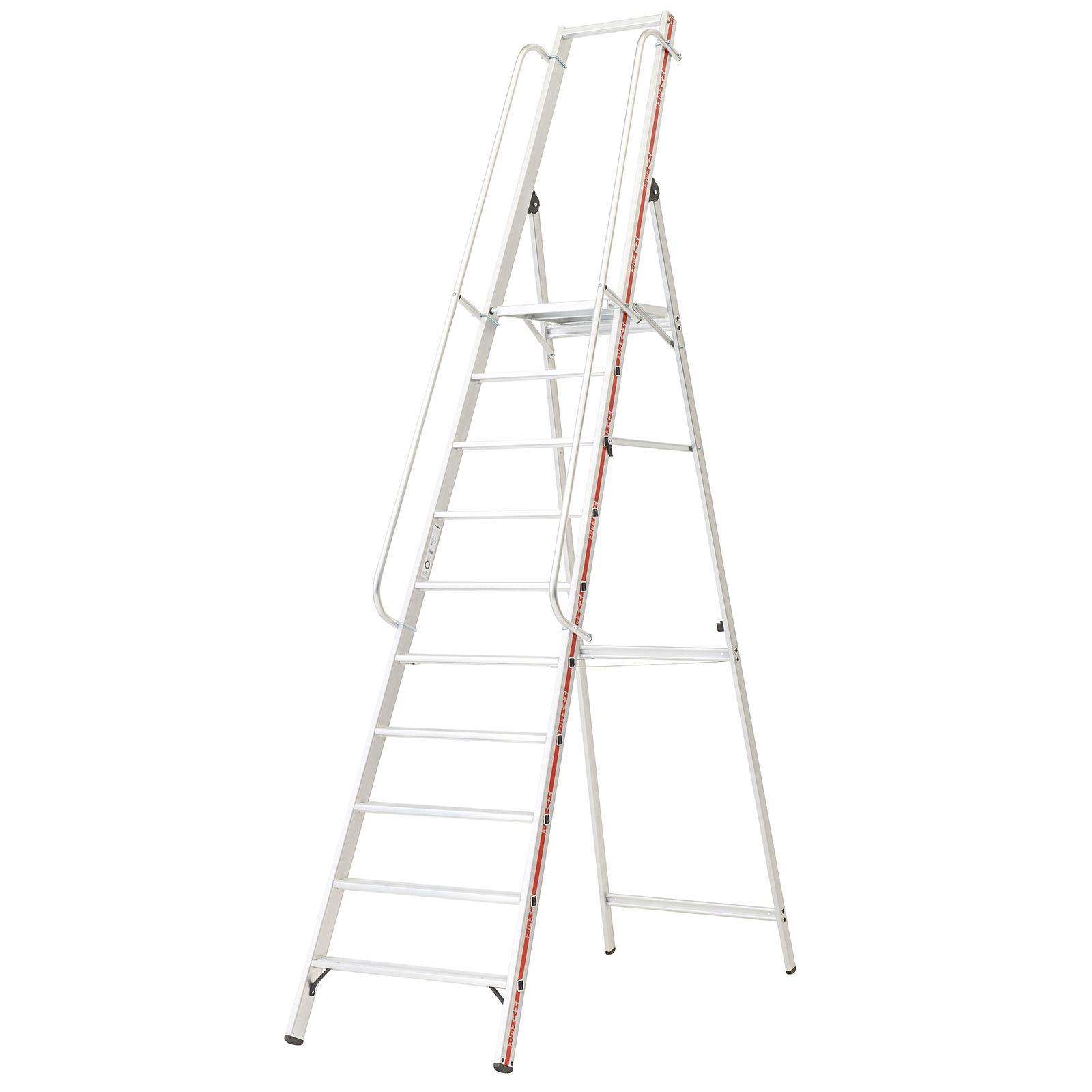 Plattformleiter mit langem Handlauf - 8 Stufen Plattformleiter mit langem Handlauf - 8 Stufen