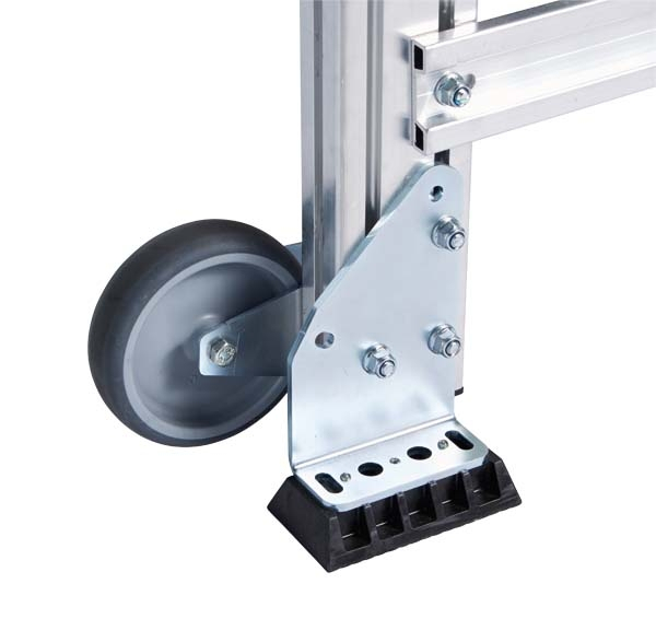 Zarges Treppenpodest fahrbar, Stufenbreite 600 mm, 45°-Neigung Treppenpodest Neigung 45°, Stufenbreite 600 mm, 2 Stufen