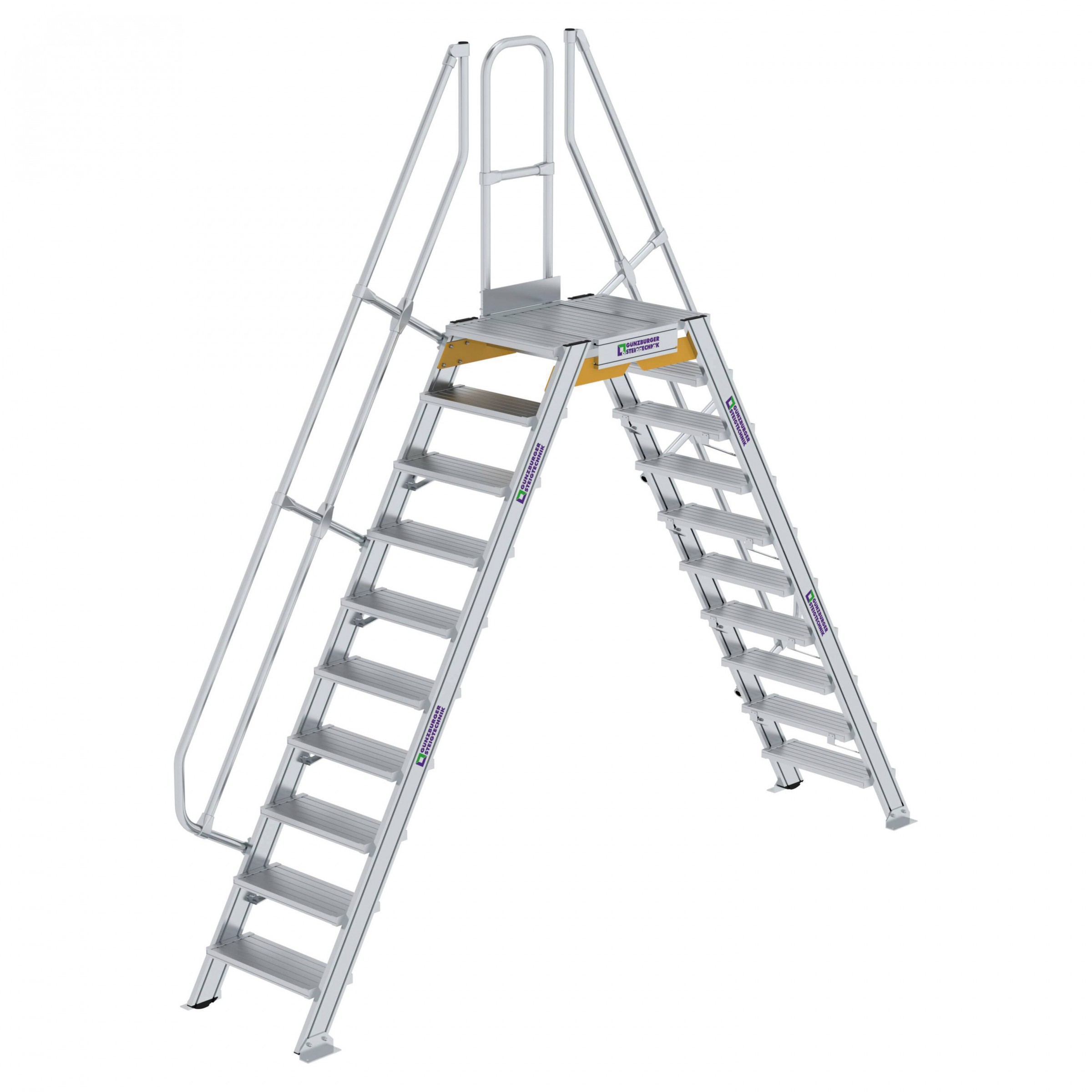 Aluminium-Überstieg 60°, Stufenbreite 600 mm, 6 Stufen Aluminium-Überstieg 60°, Stufenbreite 600 mm, 6 Stufen