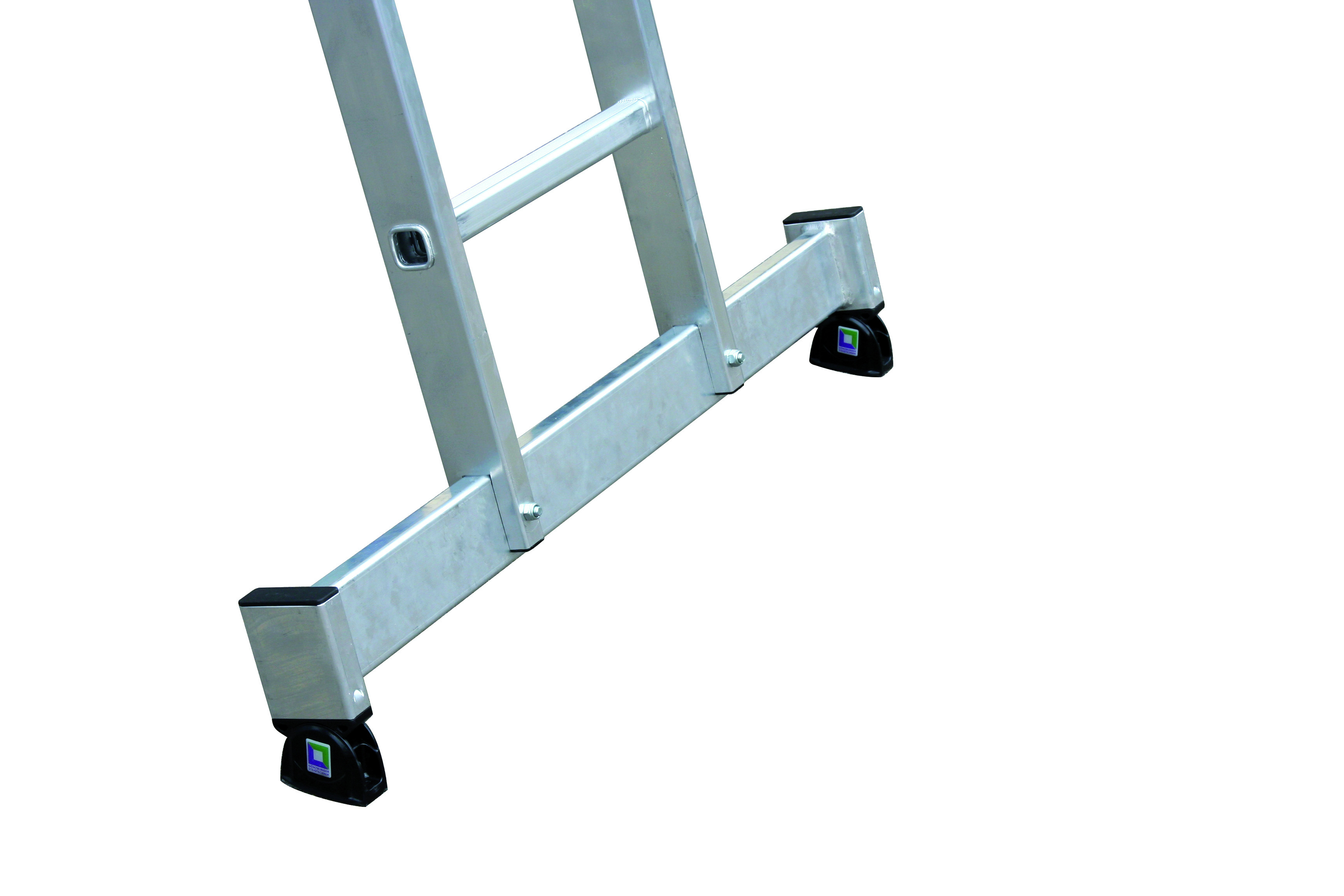 Aluminium-Schiebeleiter 3-teilig mit nivello®-Traverse Aluminium-Schiebeleiter 3-teilig mit nivello®-Traverse - 3x8 Sprossen