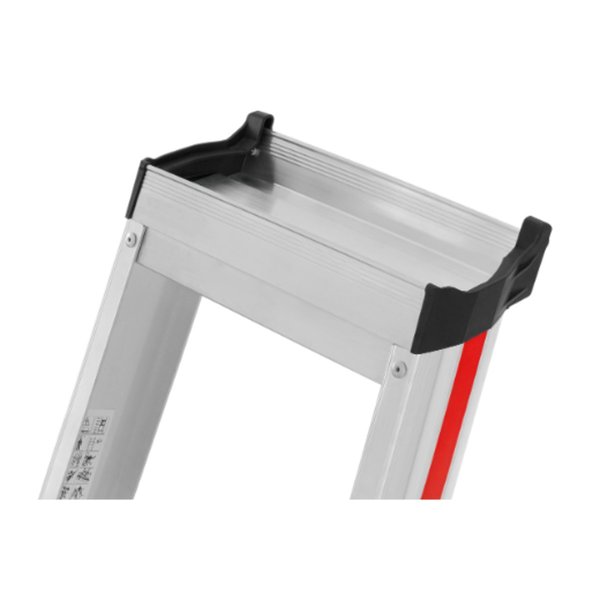 Stufenstehleiter mit Plattform, einseitig begehbar - 8 Stufen