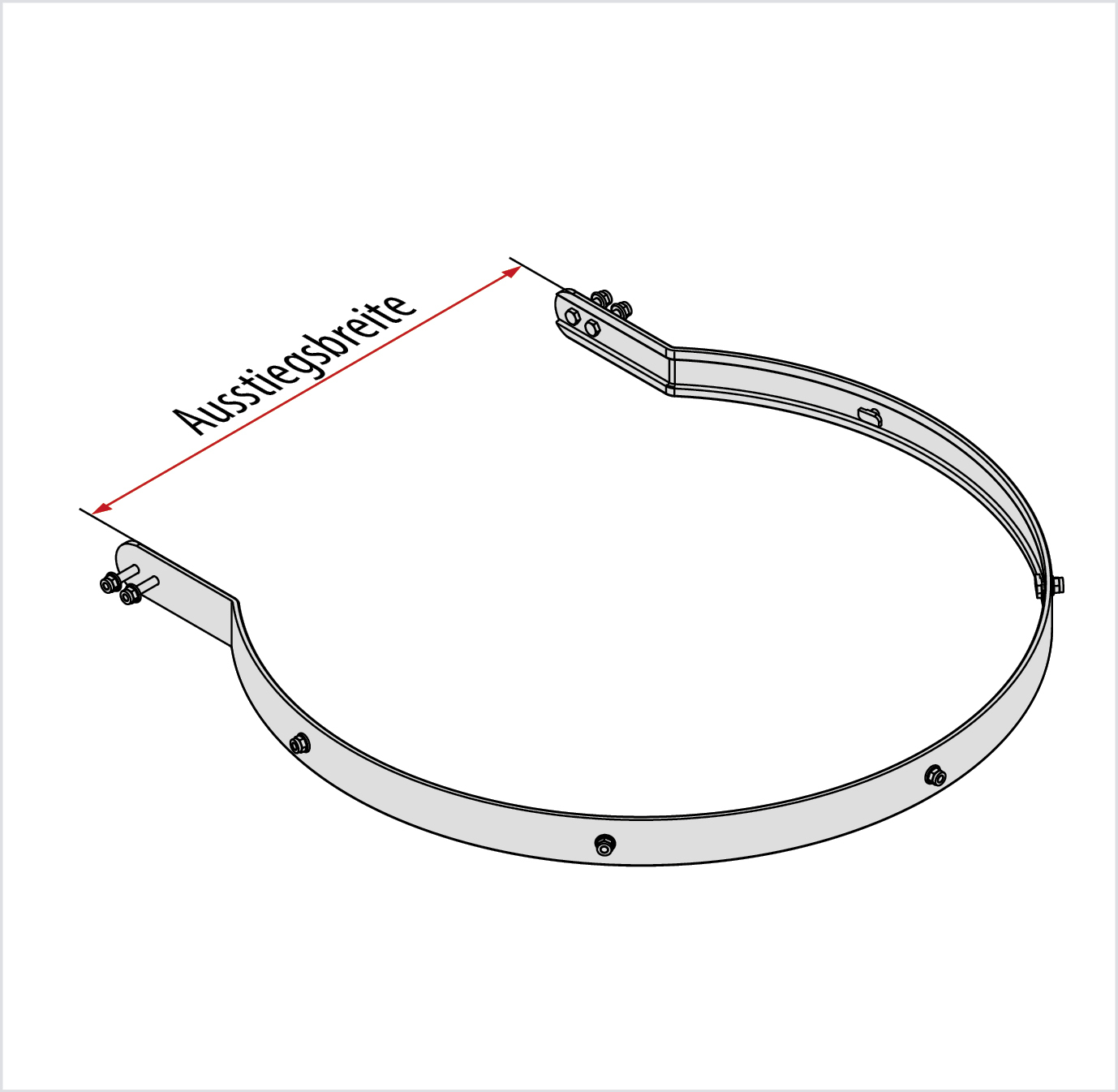 Rückenschutzring für Ausstieg - Ausstiegsbreite 700 mm