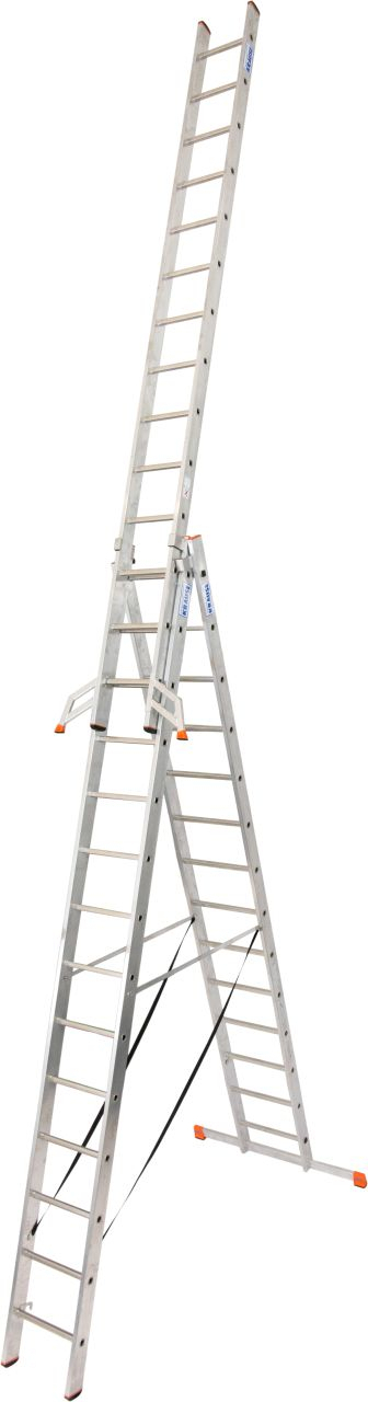 Tribilo VielzweckLeiter, 3x14 Sprossen + GRATIS Trittablage