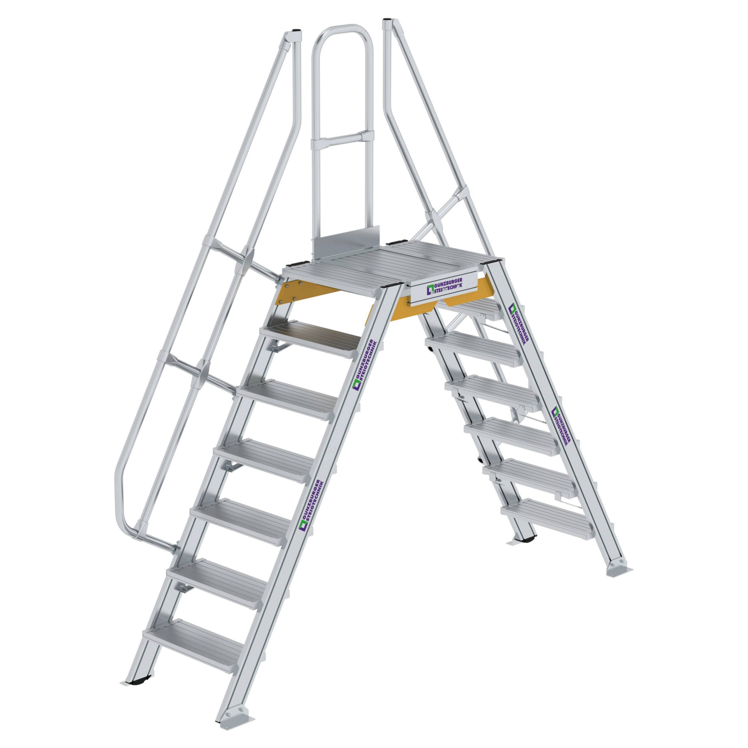 Aluminium-Überstieg 60°, Stufenbreite 600 mm, 6 Stufen Aluminium-Überstieg 60°, Stufenbreite 600 mm, 6 Stufen