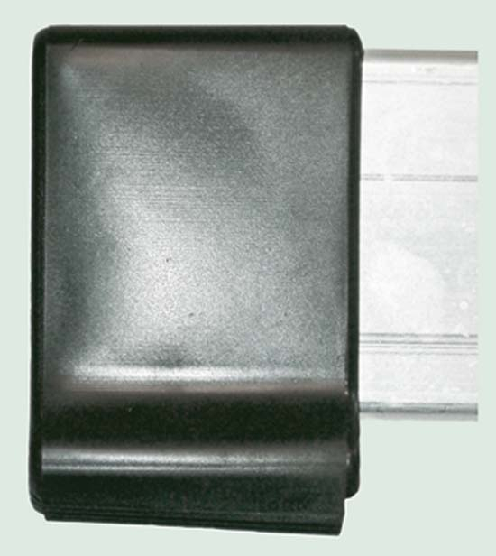 Außenschuh schwarz – Holm 68 x 20 mm