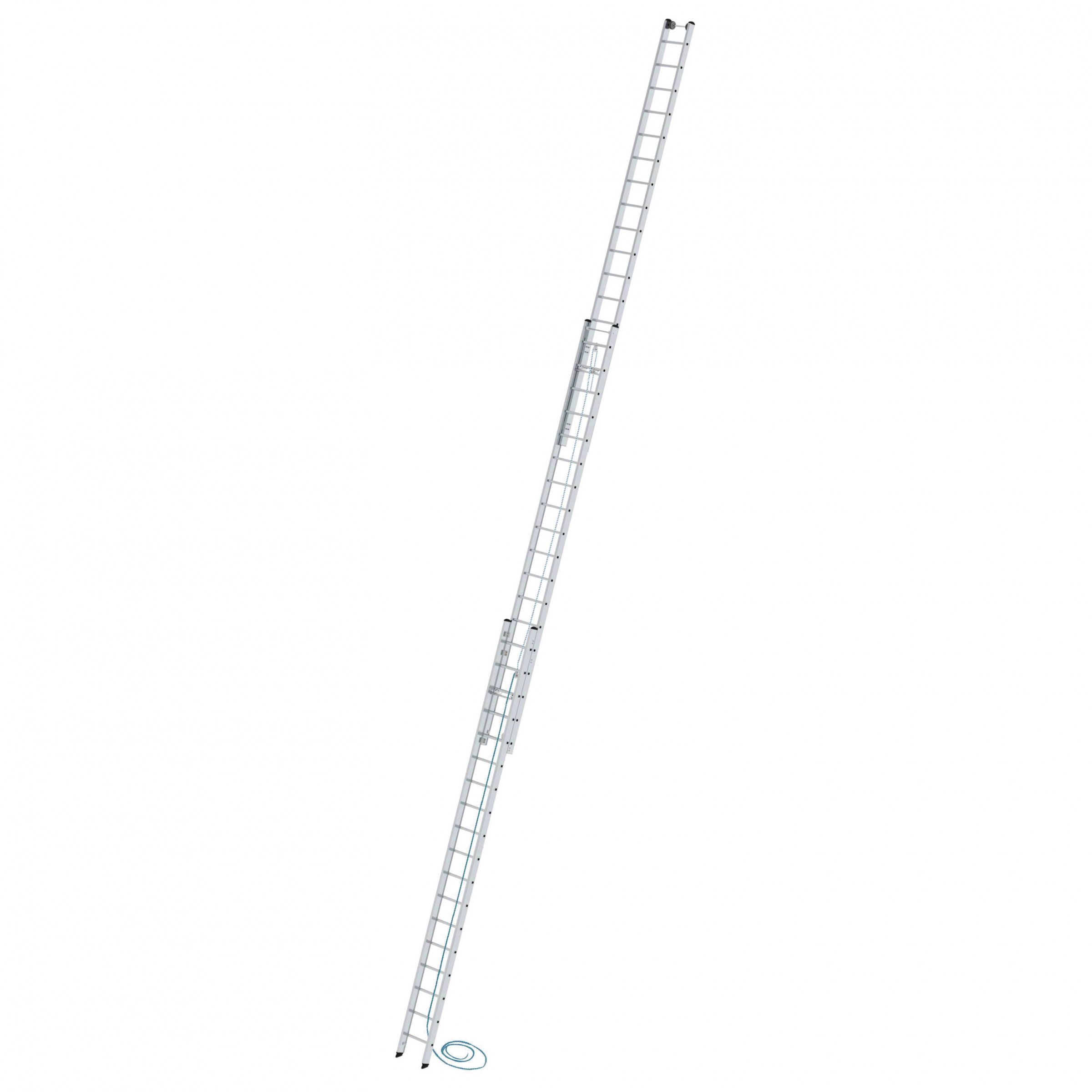 Aluminium-Seilzugleiter 3-teilig , 3x18 Sprossen Aluminium-Seilzugleiter 3-teilig - 3x14 Sprossen