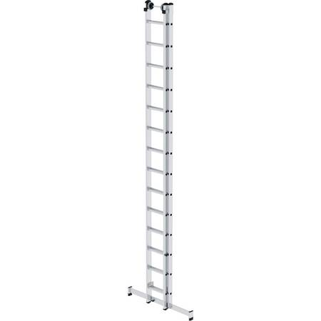 Aluminium-Schiebeleiter 2-teilig, mit nivello®-Traverse, 2x14 Sprossen Aluminium-Schiebeleiter 2-teilig mit nivello®-Traverse - 2x18 Sprossen