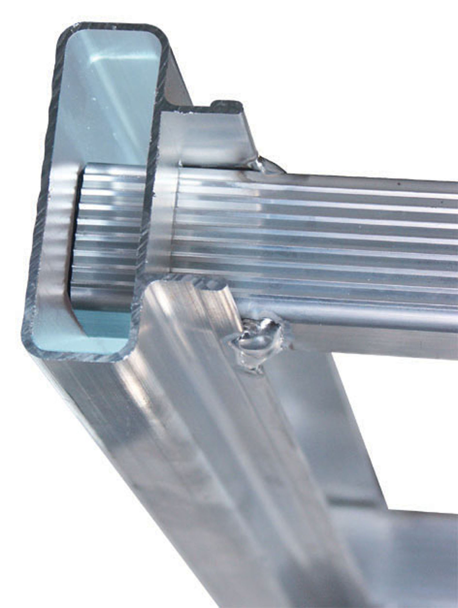 Schiebeleiter Industrieausführung, 2-teilig, 41/47cm breit verschweißt 2x12 Sprossen