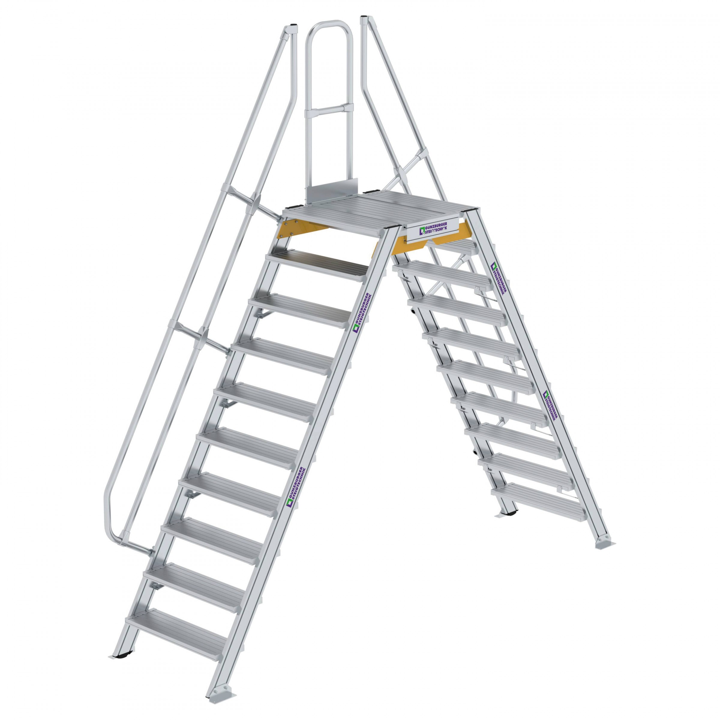 Aluminium-Überstieg 60°, Stufenbreite 800 mm, 3 Stufen Aluminium-Überstieg 60°, Stufenbreite 800 mm, 3 Stufen