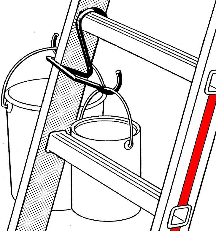 Eimerhaken für Sprossenleitern