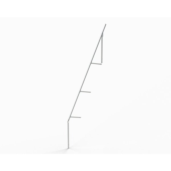 Treppengeländer für Treppe 60°, 4 Stufen