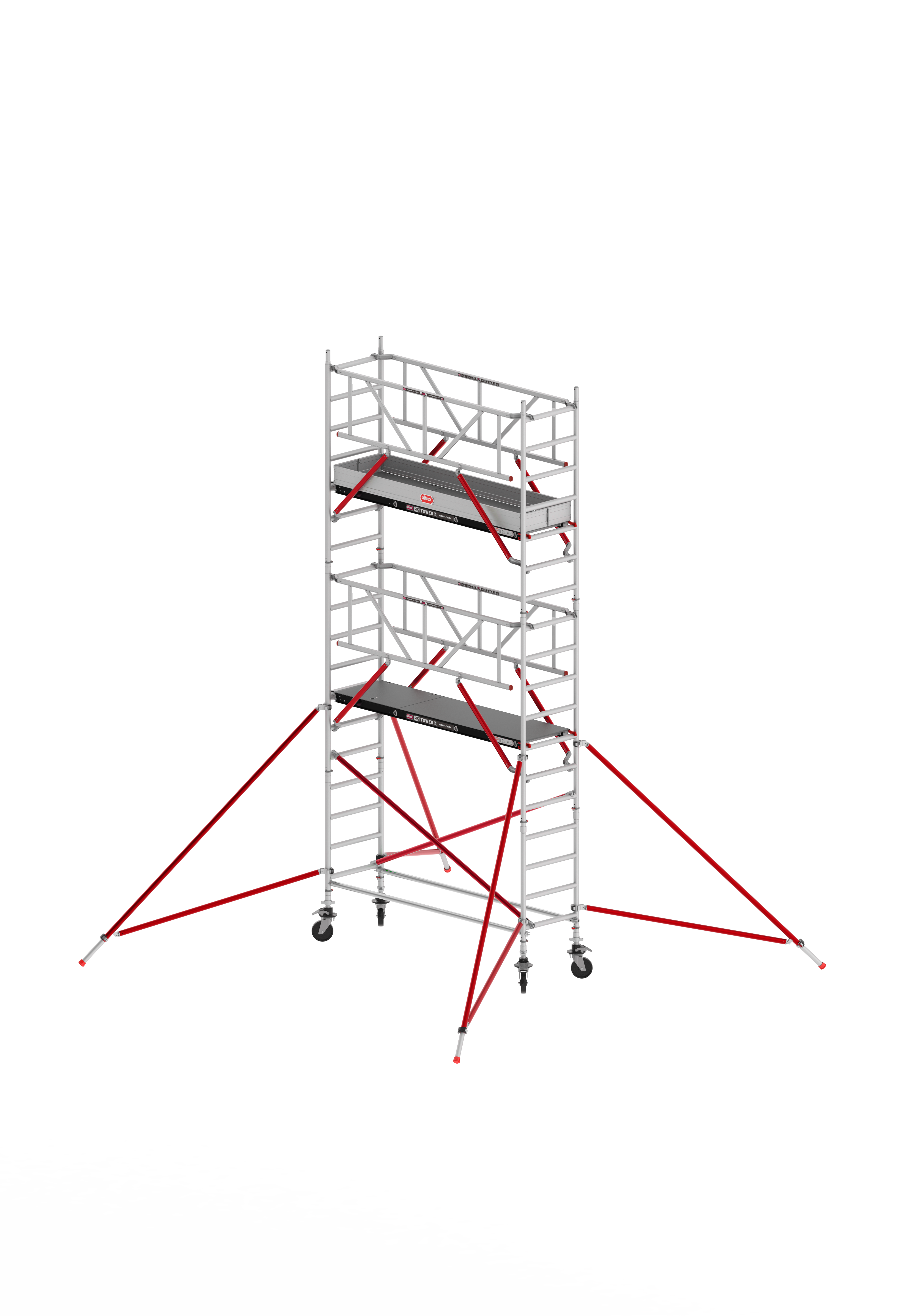 FAHRGERÜST RS TOWER 51 S mit Safe-Quick R2 - schmal 0.75 m Holz Länge 1,85 m Standhöhe 2,20