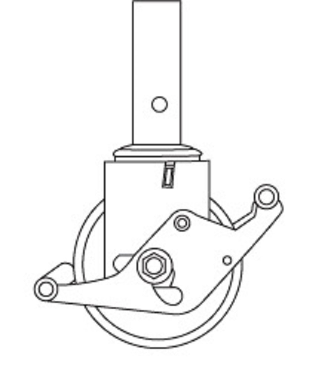 Lenkrolle Ø 150 mm mit Zapfen Ø 42 RA