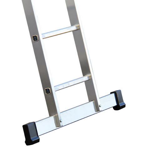 Aluminium-Schiebeleiter 3-teilig mit Standard-Traverse Aluminium-Schiebeleiter 3-teilig mit Standard-Traverse - 3x8 Sprossen