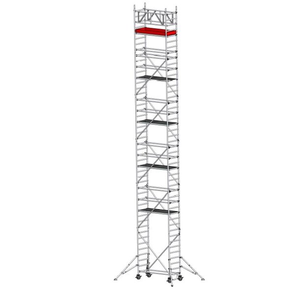 Gerüsttyp 9511 (Plattform 0,75 x 1,80) mit Auslegern - Arbeitshöhe 12,35 m Gerüsttyp 9511 (Plattform 0,75 x 1,80) mit Auslegern - Arbeitshöhe 12,35 m