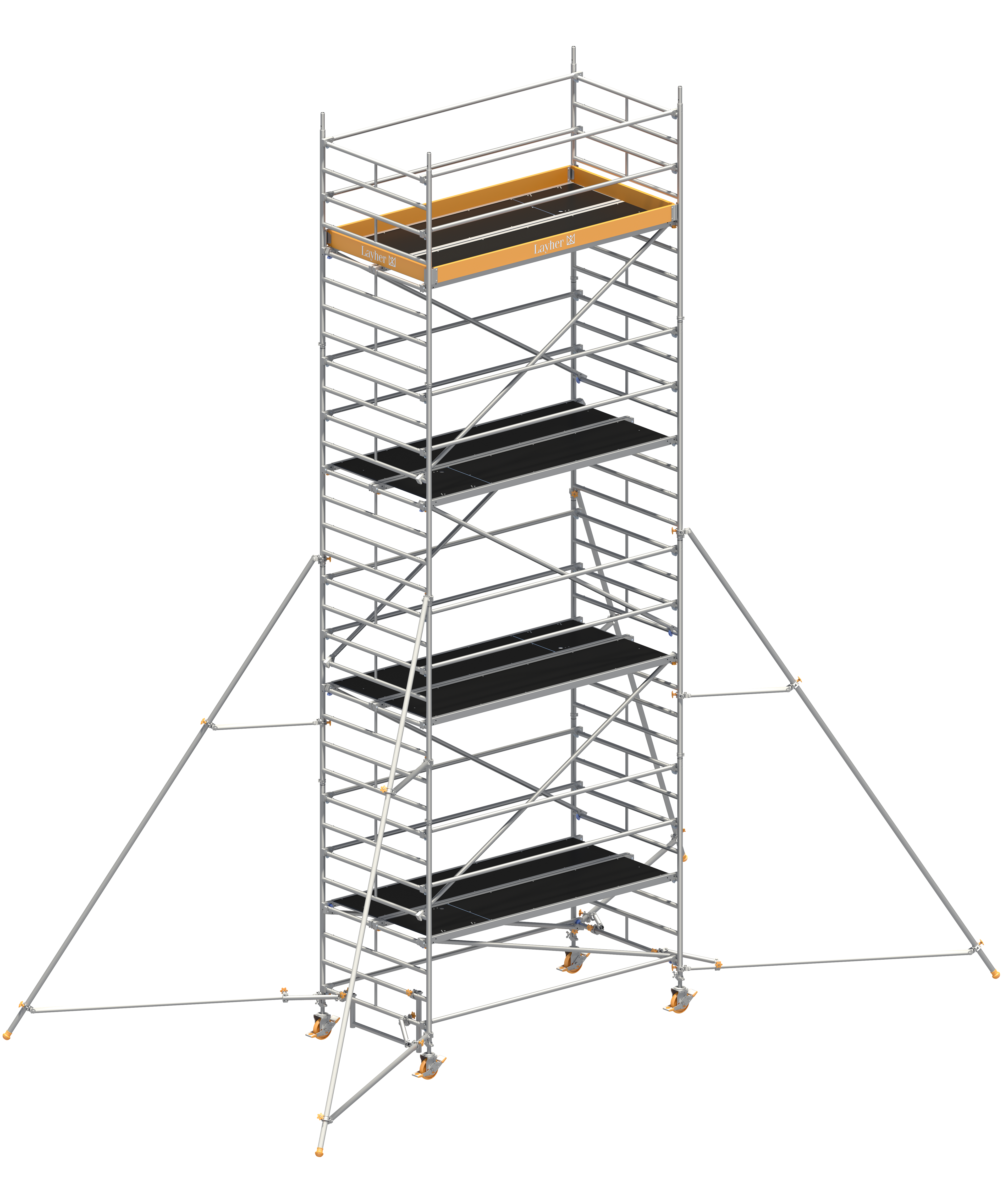 Uni Breit P2 mit Gerüststütze 5 m, Standhöhe 6,20 m