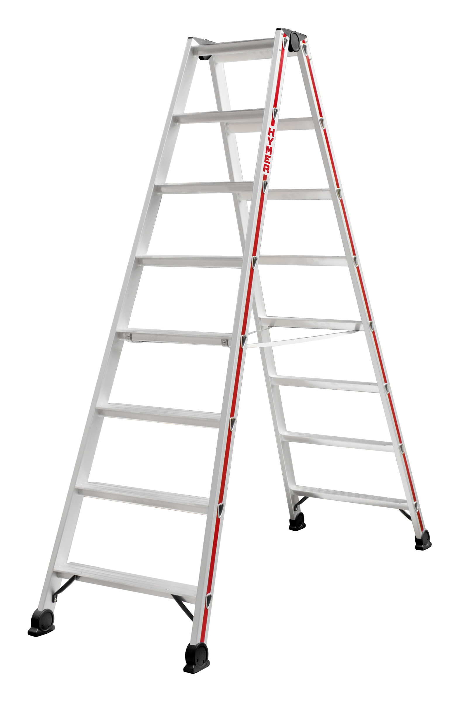 Stufenstehleiter, beidseitig begehbar - 2x3 Stufen