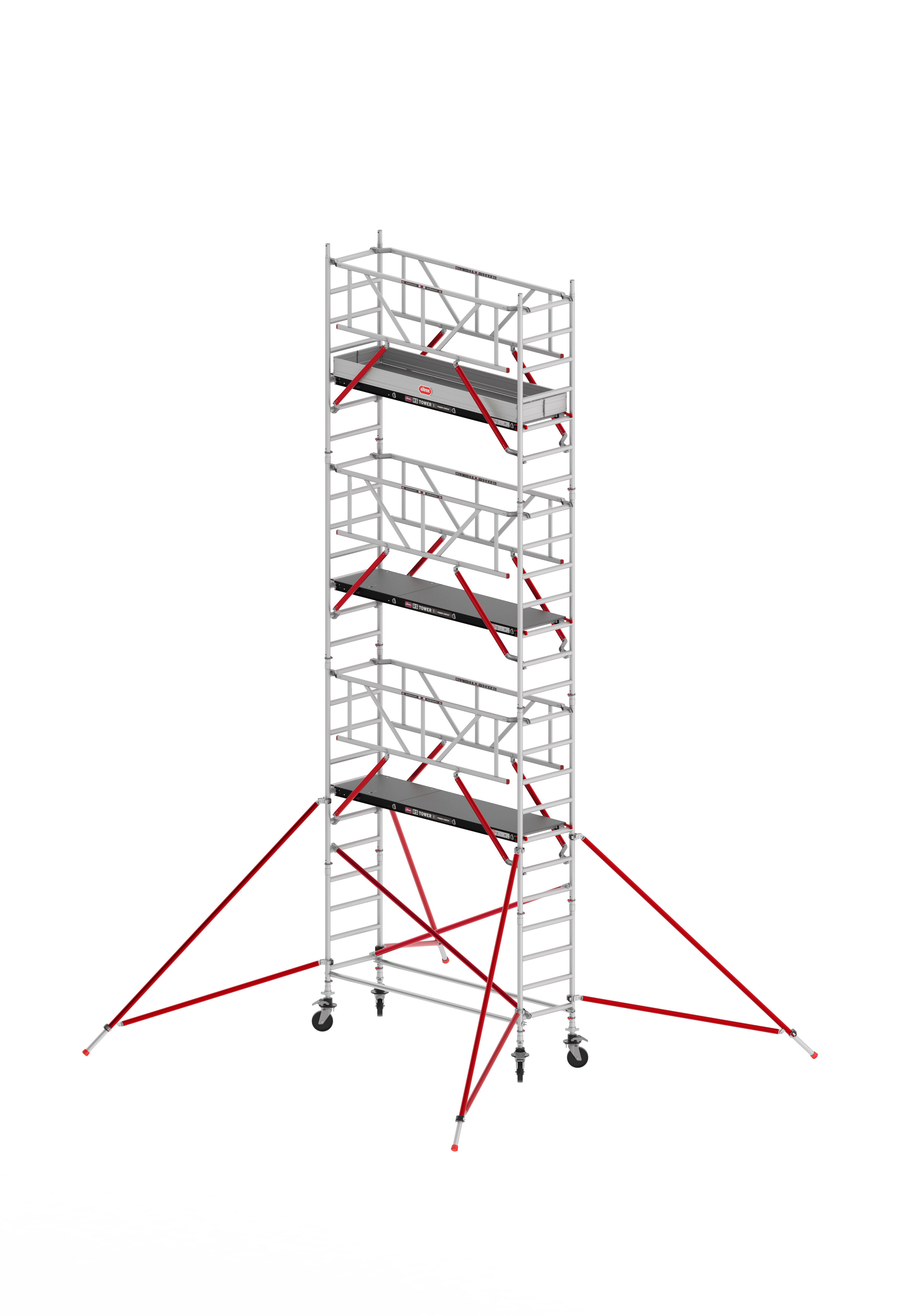 FAHRGERÜST RS TOWER 51 S mit Safe-Quick R2 - schmal 0.75 m Holz Länge 1,85 m Standhöhe 2,20