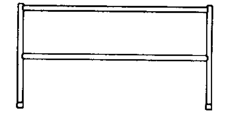 Geländerrahmen 1,00 m, Stirnseite, für Gerüstlängen 1,90 m