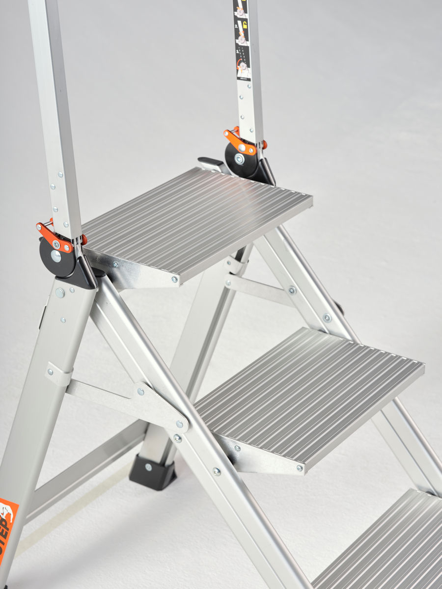Jumbo Step - Optimaler Stehkomfort Jumbo Step Klapptreppe, 2 Stufen