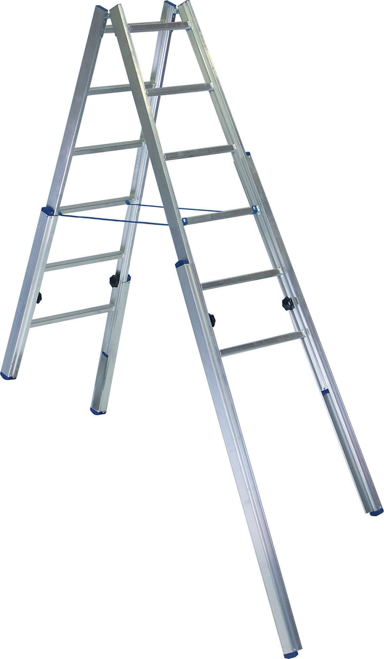 Treppenhausleiter, Industrieausführung, geschweißt 2x5 Sprossen/Stufen