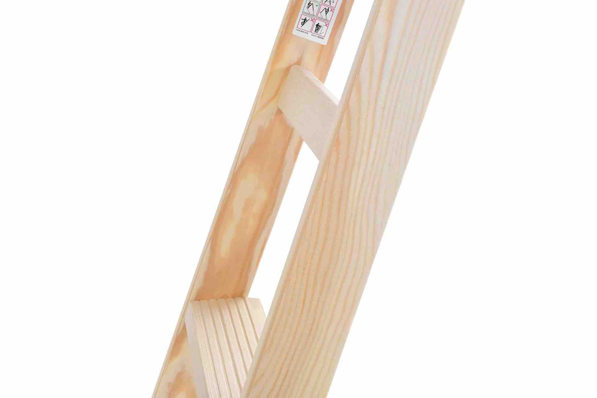Holz-Stufenstehleiter, beidseitig begehbar, 2x4 Stufen