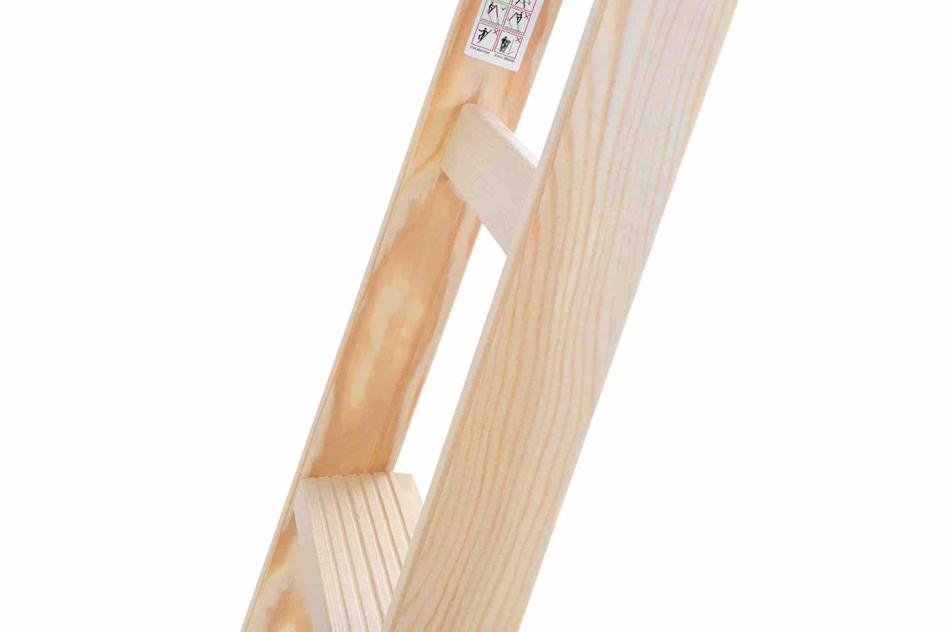 Holz-Stufenstehleiter, beidseitig begehbar - 2x5 Stufen