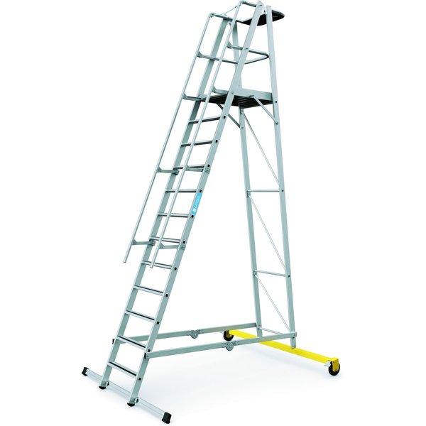 ZAP Safemaster Plus S, gebördelte Plattformleiter, fahrbar, 4 Stufen einschl. Plattform