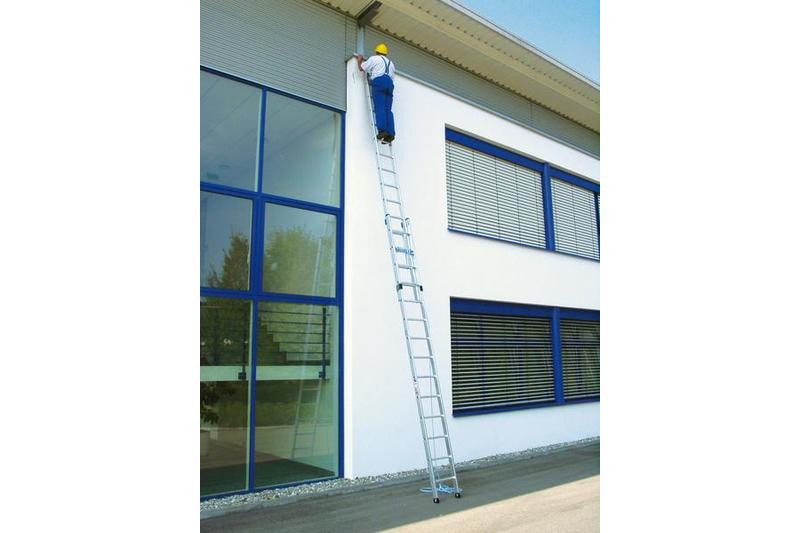 Aluminium-Seilzugleiter 2-teilig Aluminium-Seilzugleiter 2-teilig - 2x14 Sprossen