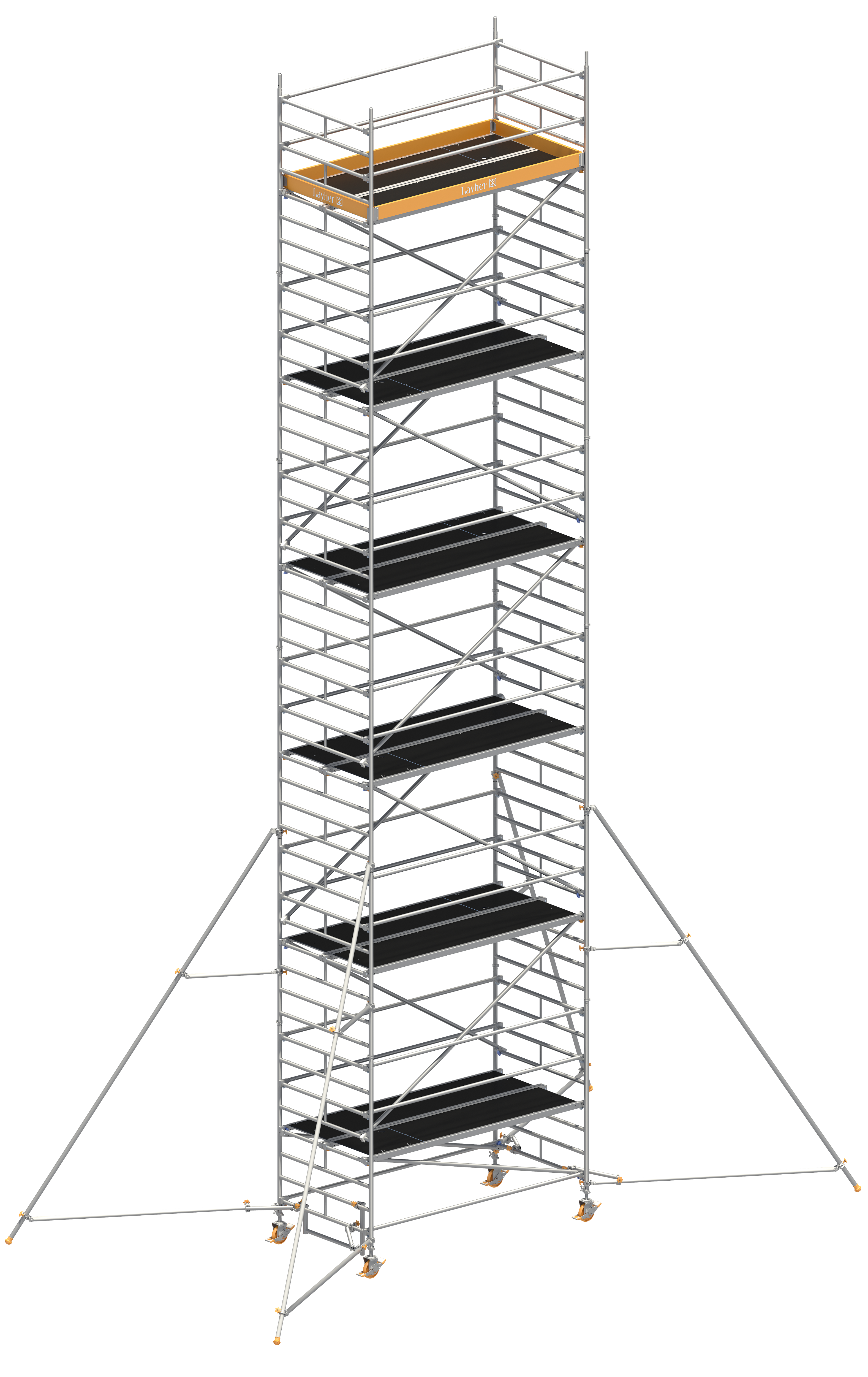 Uni Breit P2 mit Gerüststütze 5 m, Standhöhe 6,20 m