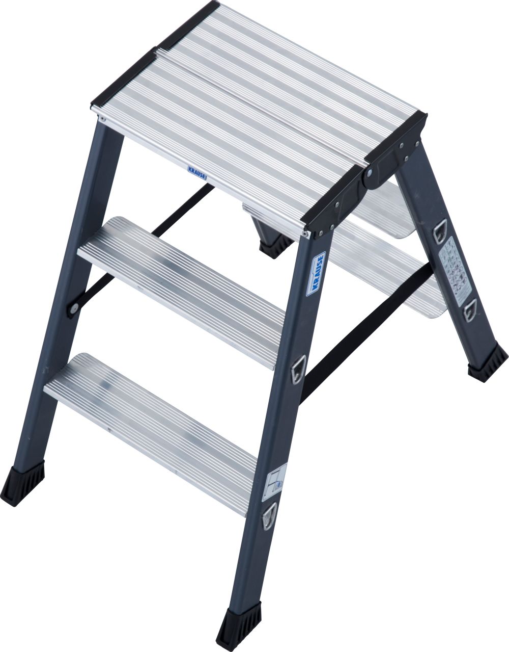 Monto Stufen-Doppelleiter SePro D eloxiert 2x3 Stufen