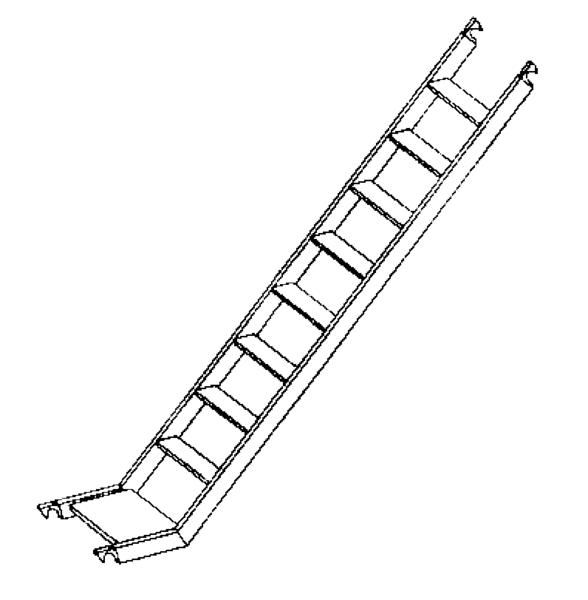 Schrägaufstieg, unten, für Gerüstlänge 1,80 m Schrägaufstieg, unten, für Gerüstlänge 1,80 m