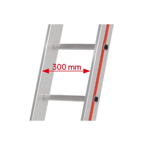 Schiebeleiter, zweiteilig - 2x6 Sprossen