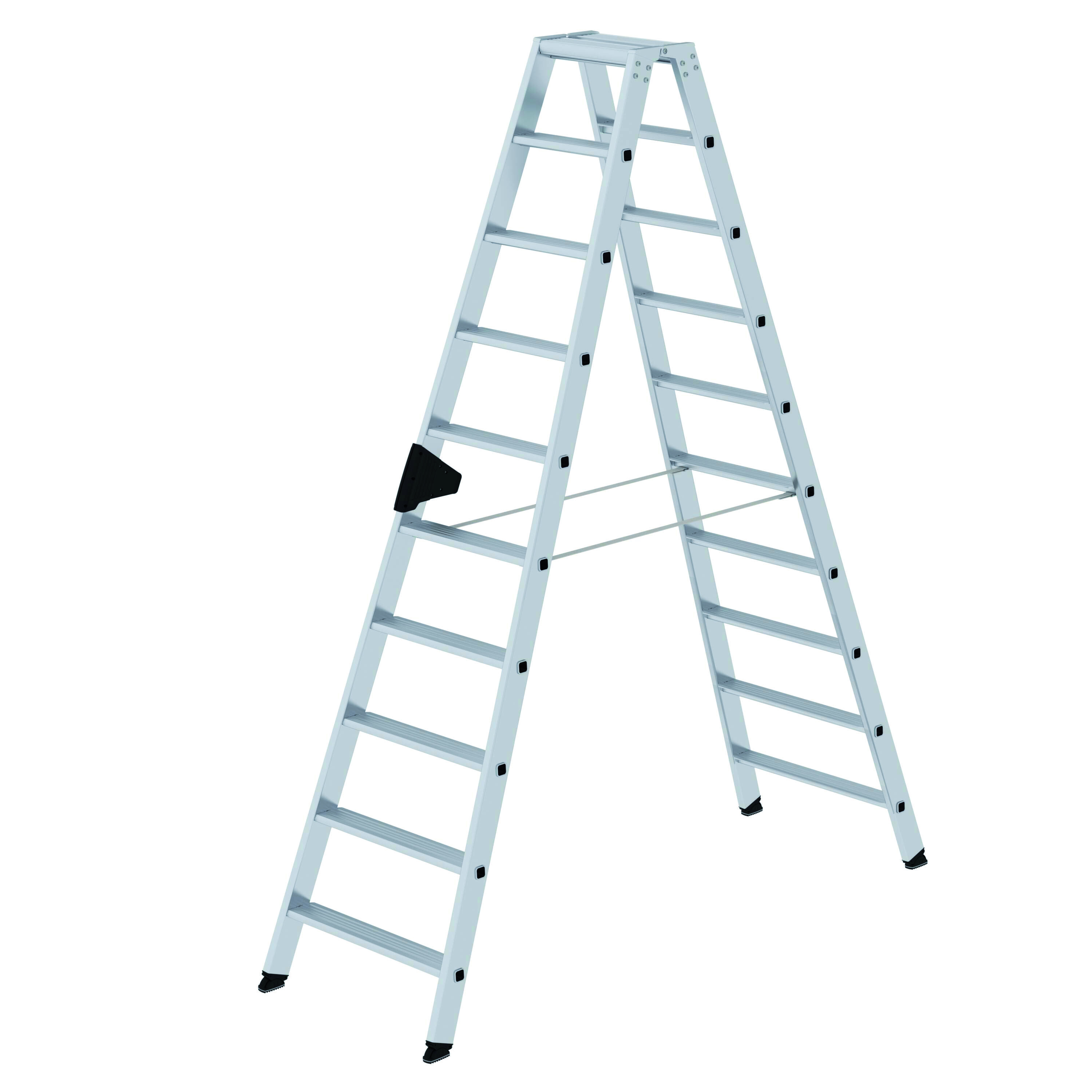 Stufen-Stehleiter beidseitig begehbar, 2x10 Stufen Stufen-Stehleiter, beidseitig begehbar, 2x3 Stufen