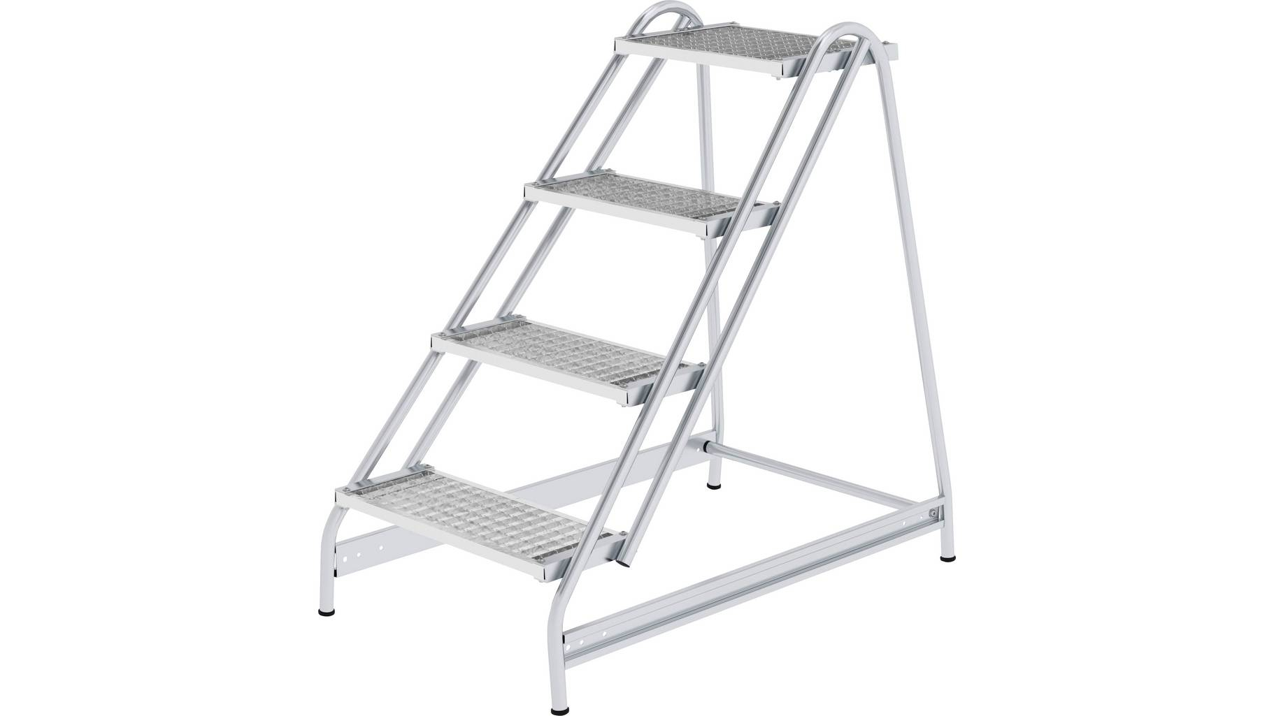 Arbeitspodest, einseitig begehbar, Stahl Gitterrost, 2 Stufen Arbeitspodest, einseitig begehbar, Stahl Gitterrost, 2 Stufen