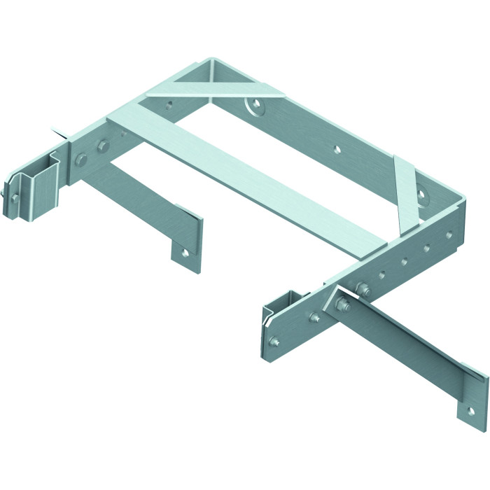 Wandhalter in U-Bügelform verstellbar (Wandabstand 400 - 600 mm), Stahl verzinkt