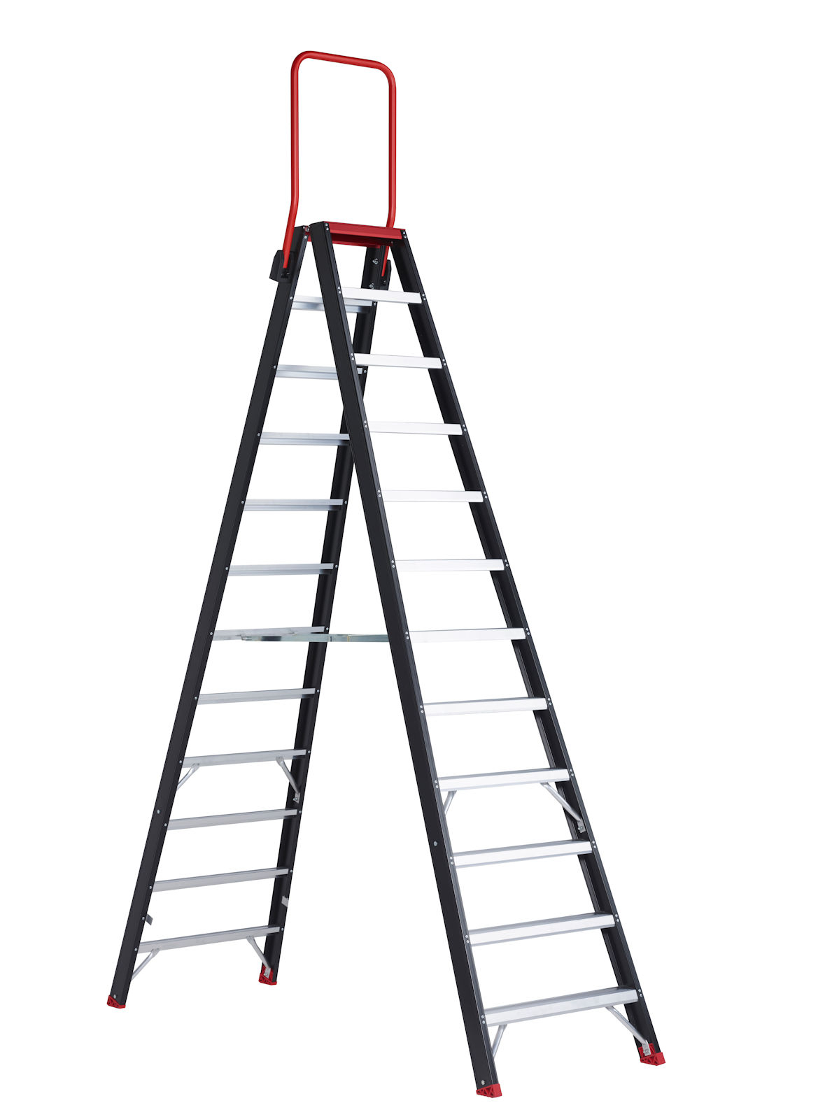 Taurus TDO Stufenstehleiter - beidseitig begehbar, 2 x 2 Stufen