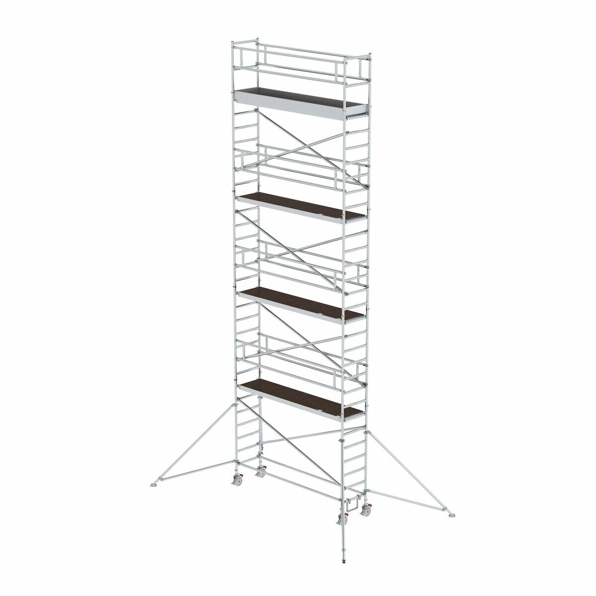 Aluminium-Rollgerüst mit Ausleger, Plattformgröße 3,00 x 0,75 m, Standhöhe 3,07 m Aluminium-Rollgerüst mit Ausleger, Plattformgröße 3,00 x 0,75 m, Standhöhe 3,07 m
